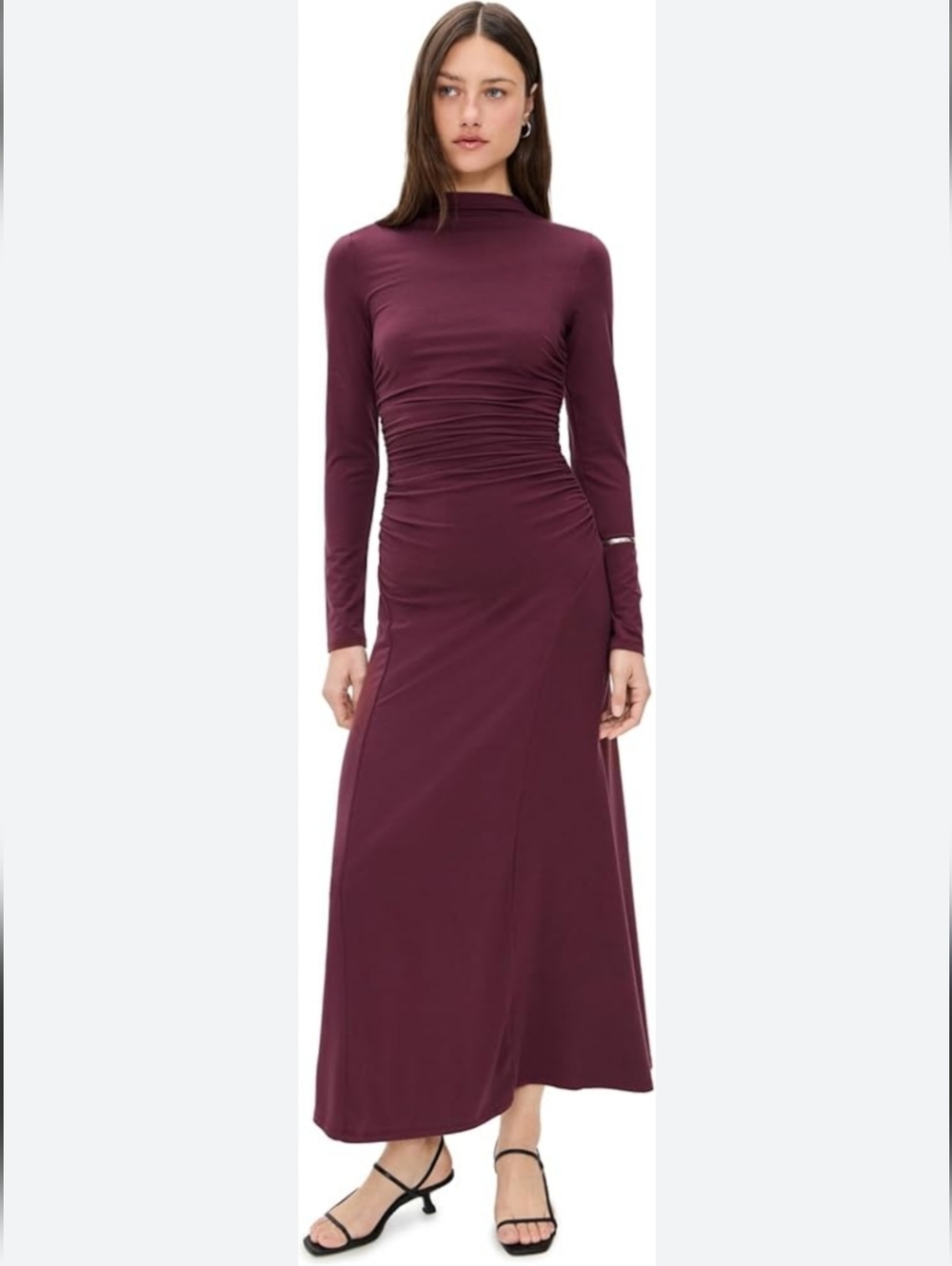 Reformation Nemy Knit Dress Size XL Echo Cinch  Quinoa (Wine)
